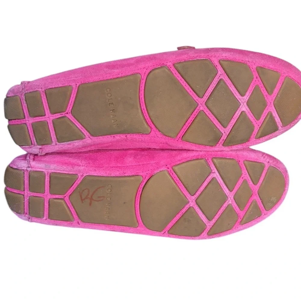 Cole Haan Pink Suede Loafers‎ Driving Moccasins Women's Size 6.5